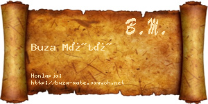 Buza Máté névjegykártya