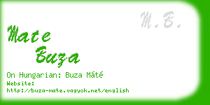 mate buza business card